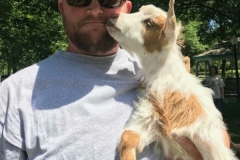 Mr. Hicks with mini goat