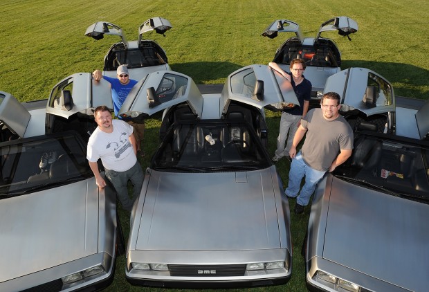 Photo: Billings DeLorean Club Members (Clockwise): Brock Williams, Justin Voeller, Vern Ball, and Nick Lambert; Not pictured: Bill Murphy Photo courtesy of Larry Mayer of Billings Gazette