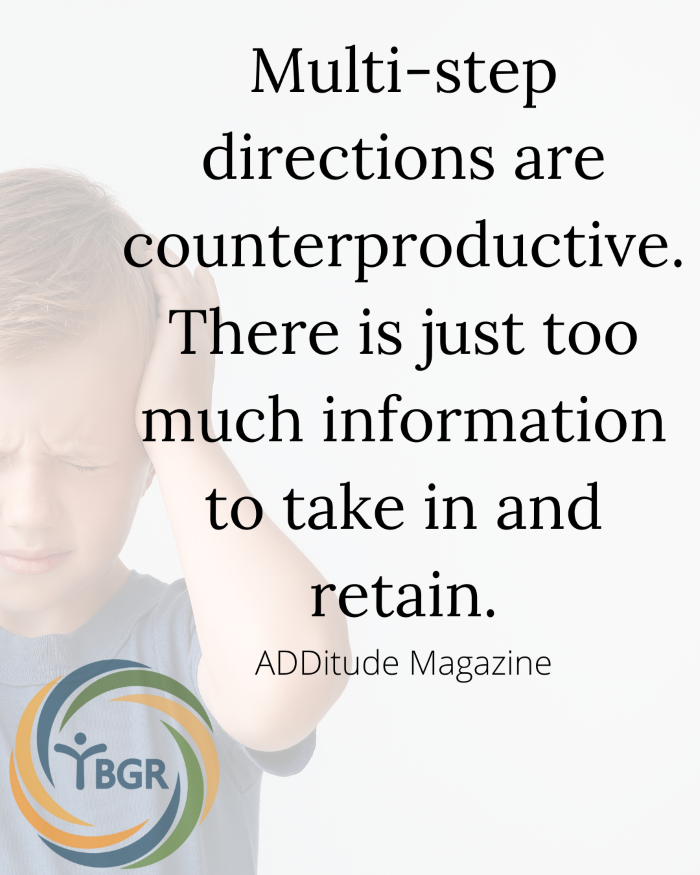 Quote 5 - Multi-step directions are counterproductive