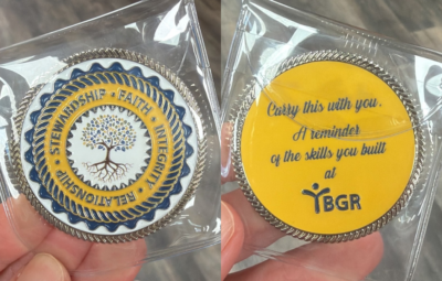 New YBGR Challenge Coins Recognize Kids Graduating From Therapeutic Group Home Care