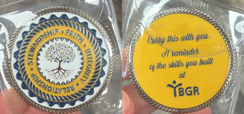 New YBGR Challenge Coins Recognize Kids Graduating From Therapeutic Group Home Care